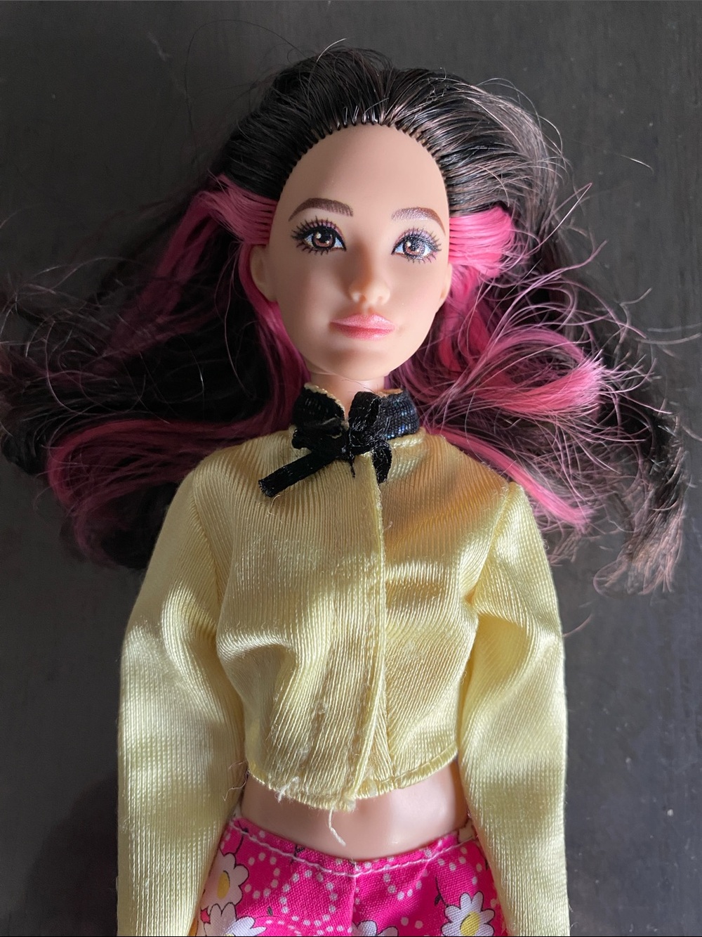 2016 Mattel Barbie Doll Fashionista #214 pink hair
